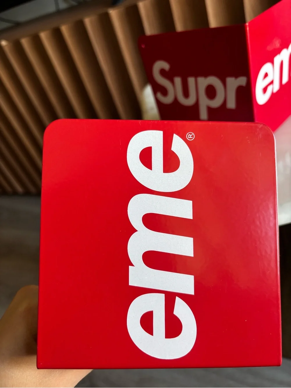 Supreme Red Metal Bookends – Set of 2